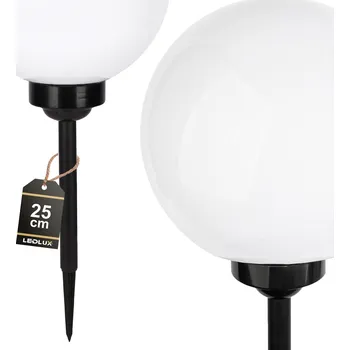 Venkovní osvětlení Solární zahradní lampa BÍLÁ KOULE -in 25cm