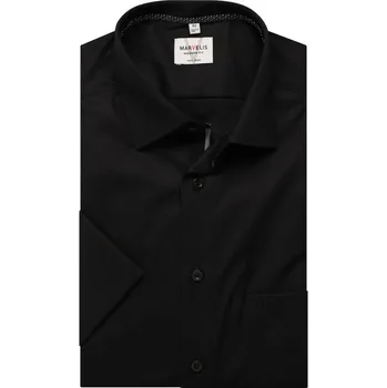 Pánská košile Marvelis pánská košile Modern Fit s krátkým rukávem 725472 12 68 Černá 45