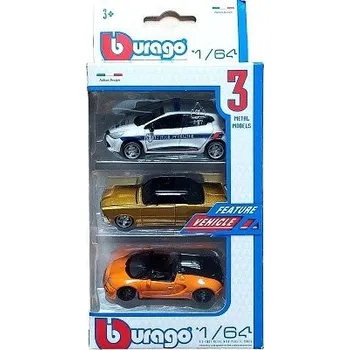BBURAGO AUTÍČKA 1/64 3-PACK 590304