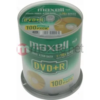 Počítač Maxell DVD+R 4,7 GB 16x 100 ks (275641,30.GB)