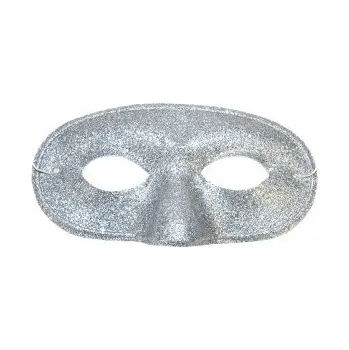 Škraboška na spaní Maska na oči se třpytkami, stříbrná