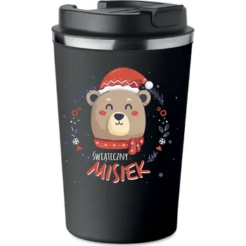 Termohrnek TERMOHRNEK Prémiový černý MEDVÍDEK vánoční dárek Vánoce KT_477_cz