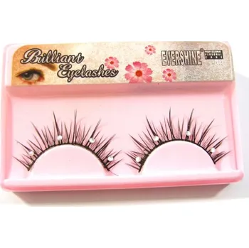 Umělé řasy Umělé řasy na pásku pro opakované použití ČERNÉ s цирконами B939