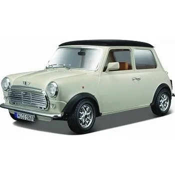 autíčko BBurago MINI COOPER 1969 BEIGE / BLACK 12036