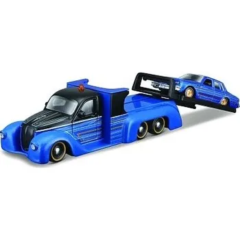Hračka MAISTO DESIGN MISSILE TOW FLATBED w/ CHEVROLET CAPRICE 1987 BLUE 1505504