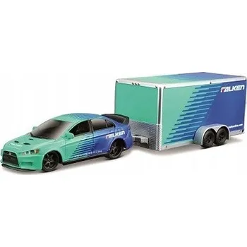 autíčko MAISTO DESIGN MITSUBISHI LANCER EVOLUTION 2008 w/ CAR TRAILER FALKEN 1136804