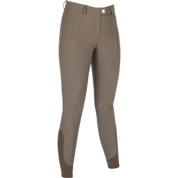Jezdecké kalhoty Jezdecké rajtky HKM Amalfi - se silikonovým sedem, taupe, Dámské - 40