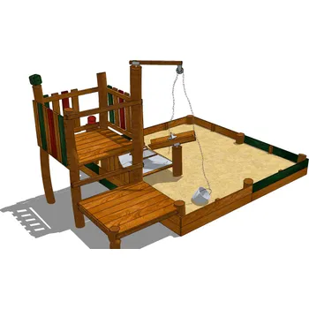 Pískoviště Playground System PÍSKOVIŠTĚ z akátu - Staveniště .