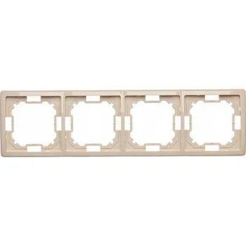 vypínač Rámeček čtyřnásobný Kontakt-simon béžový