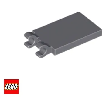 Stavebnice LEGO LEGO® Dílky LEGO Upravená Dlaždice 2x3 S Klipem / 30350 65886 Barva: Tmavě-Šedá 30350b