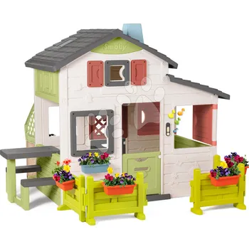 Dětský domeček Domeček Friends House Smoby s dvěma zahrádkami