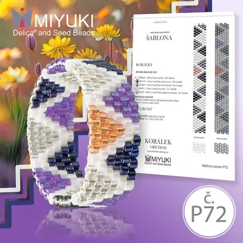ostatní stavebnice Rukodělná korálková stavebnice MIYUKI. Stavebnice prstenu COLOR Line no. P72