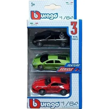 BBURAGO AUTÍČKA 1/64 3-PACK 590301