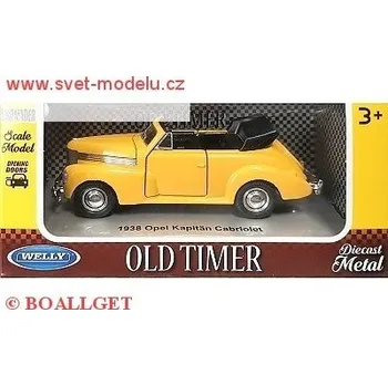 autíčko Welly OPEL KAPITAN CABRIO OPEN 1938 YELLOW 43785