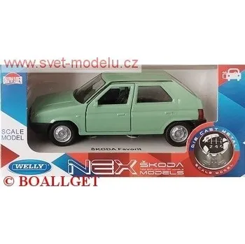 autíčko Welly ŠKODA FAVORIT GREEN 43805