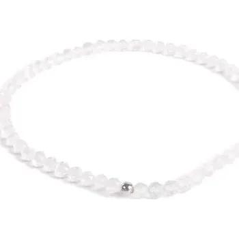 Náramek 7AE Minerální náramek přírodní Křišťál a stříbro AG925 - AN525-17