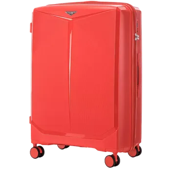 Cestovní kufr WINGS COCKATIEL POLIPROPYLEN RED velký L TSA
