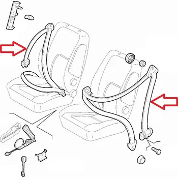 Sedadlo Bezpečnostní pás Fiat Ducato od 2021 levý/pravý, 735752923