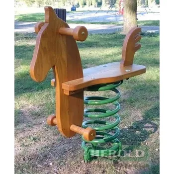 Dětská houpačka Playground System Pružinová houpačka z akátu - koník