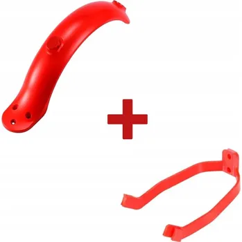 Blatník karosérie Zadní blatník + Držák zadního blatníku Inoparts Červený pro Xiaomi M365/PRO/1S