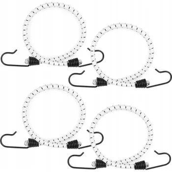 autokoberec Gumové expandéry / popruhy s háčky pro upevnění nákladu, bílé, 60 cm - 4 ks