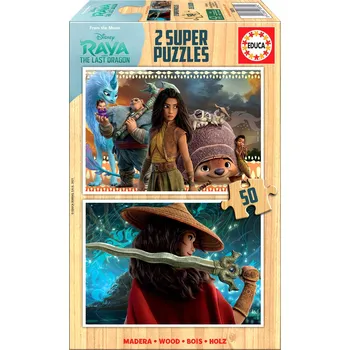 Puzzle Puzzle 2 x 50 Raya a poslední drak Educa