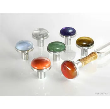 Klangschwingung, Německo 7 čaker - nástavce s minerály - 30mm - Avanturín+Tygří oko Průměr patky ladičky: 6.4mm - ocelové ladičky