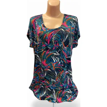 Dámská tunika Halenka BILOBA, Barva Zelená, Velikost XXL 48, Materiál 95% Viskoza 4% Lycra 1% Lurex