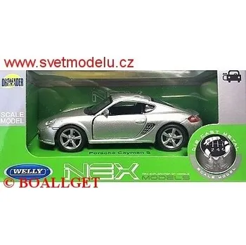 autíčko Welly PORSCHE CAYMAN S SILVER 42374