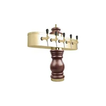 Výčepní technika Výčepní stojan BAROKO 5xkohout - zlato