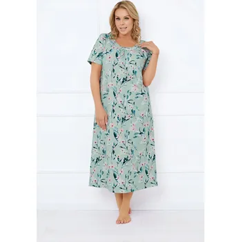 Dámská noční košile Noční košile Italian Fashion Alwea - bavlna Světle zelená 3XL