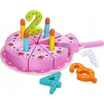 Derrson Dřevěný narozeninový dort růžový