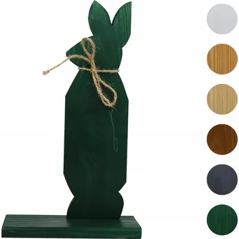 Obraz Velikonoční dekorace Zajíček dřevěný Figurka, DIY - Zelený 30 cm výška
