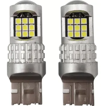 Autožárovka Bílá LED žárovka T20 (3157), 24 SMD, 1ks (LED autožárovka s paticí T20)