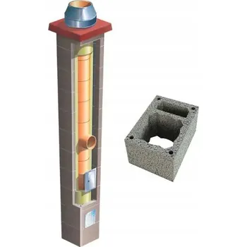 Komín Keramický komínový systém Brata Premium SW fi 160 11 m 36x50 cm zateplený