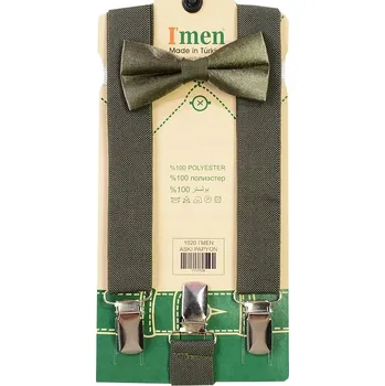 Kšandy ŠLE A MOTÝLEK KE KALHOTÁM SET khaki A21