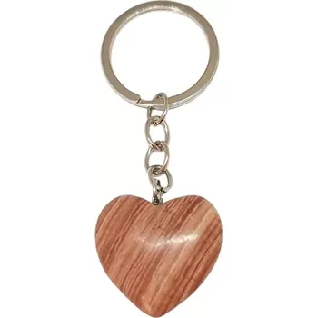Klíčenka s jaspisovým velkým srdíčkem