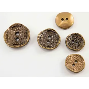 Knoflík Dírkový pokovený knoflík - staromosaz - průměr 1,8 cm