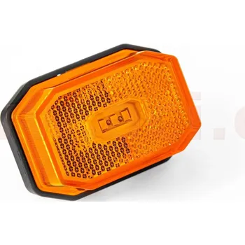 poziční světlo LED obdélníkové oranžové (71x50 mm) s odrazkou, kabel 0,5 m