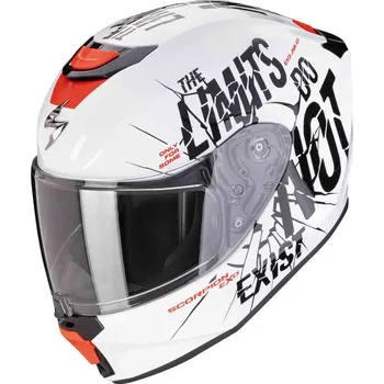 Helma na motorku SCORPION přilba EXO-JNR AIR Boum dětská white/black - L