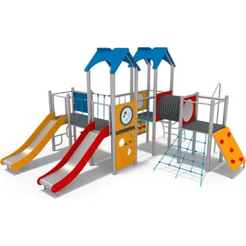 Hra na zahradu Playground System Dětské hřiště z nerezu se skluzavkami - 11559