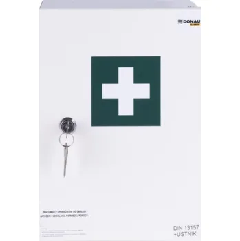 Lékárnička Polish Company Nástěnná lékárnička Donau Safety 30.2 DIN 13157 (+ náustek) kovová