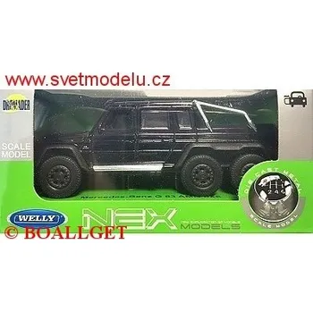 autíčko Welly MERCEDES-BENZ AMG G63 6x6 BLACK 43704