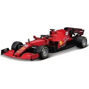 autíčko BBurago FERRARI SF21 #55 CARLOS SAINZ w/ HELMET 2021 3682855