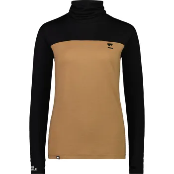 Merino triko MONS ROYALE YOTEI BF HIGH NECK black / toffee Velikost: L