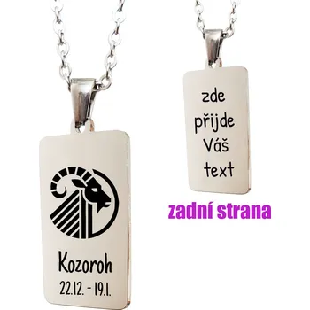 Přívěsek u Psíka | Přívěsky se znamením zvěrokruhu | 28*17*1,5mm Znamení horoskopu: Kozoroh