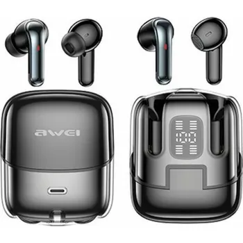 Sluchátka Sluchátka Awei AWEI Bluetooth 5.3 T79 ENC TWS + dokovací stanice černá/černá