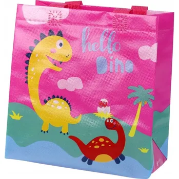 Dárková taška Dárková taška Dinosaurus Růžová 23 cm x 21,5 cm x 11 cm
