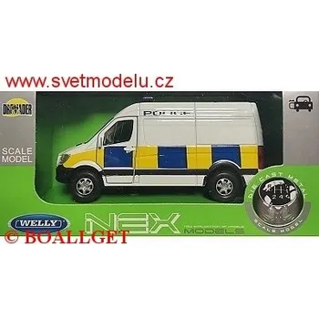 autíčko Welly MERCEDES-BENZ SPRINTER PANEL VAN POLICE 437301