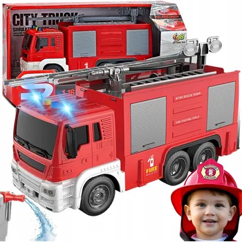 autíčko Hasiči s žebříkem, POHONEM, Zvuky, Světla, Siréna, Voda